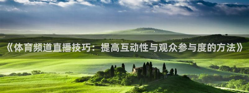 新球体育即时分：《体育频道直播技巧：提高互动性与观众参与度的方法》